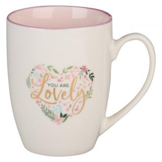 Kopp - You Are Lovely, Pink Heart Ceramic Mug